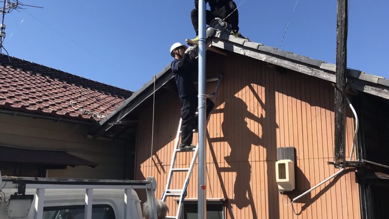 引き込みポール工事