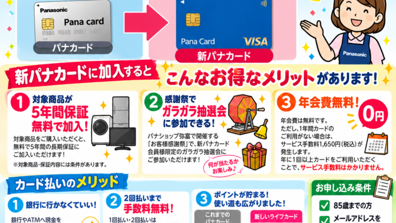10月1日から新パナカードに変わります!